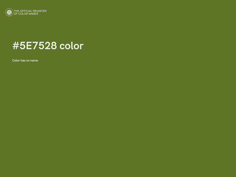 #5E7528 color image