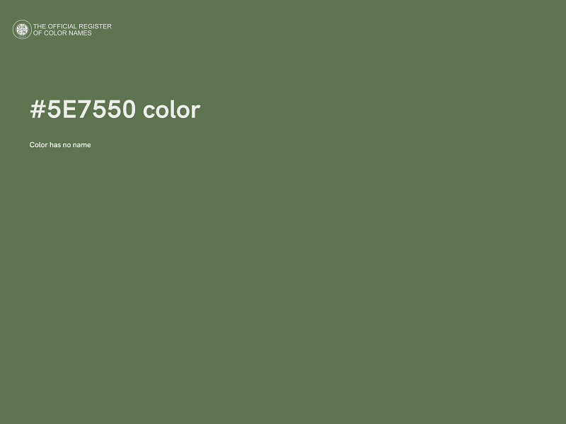 #5E7550 color image