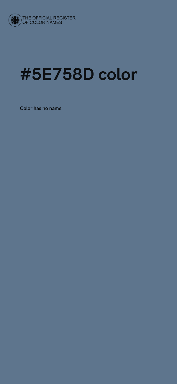 #5E758D color image