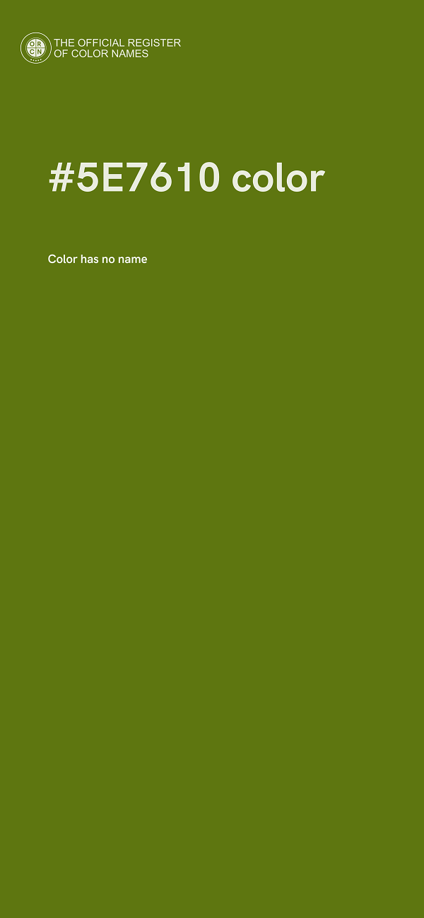 #5E7610 color image