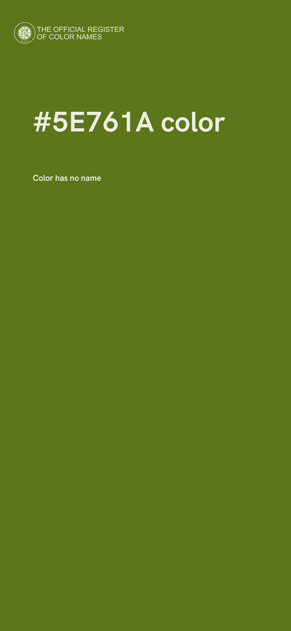 #5E761A color image