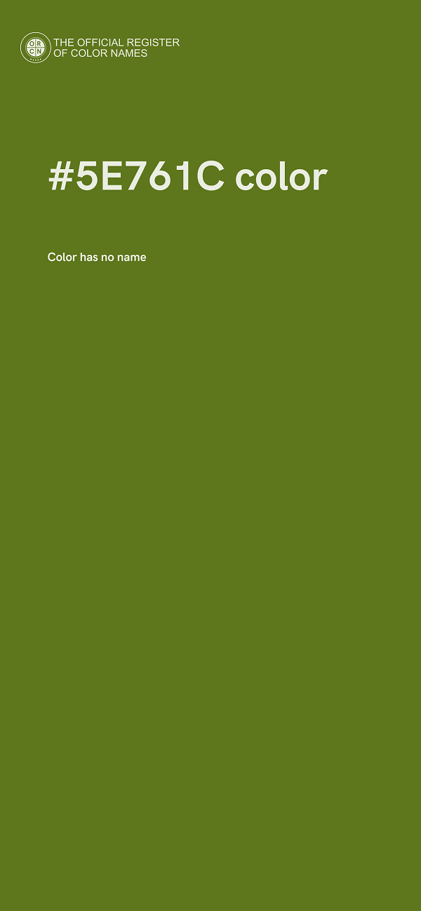 #5E761C color image