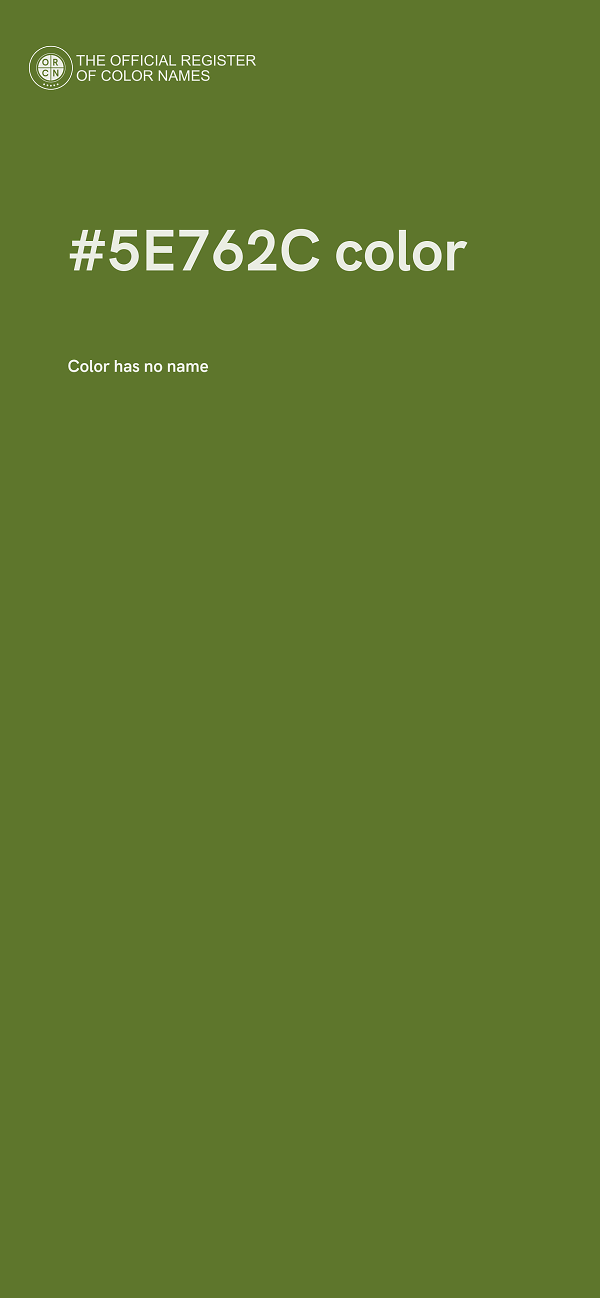 #5E762C color image