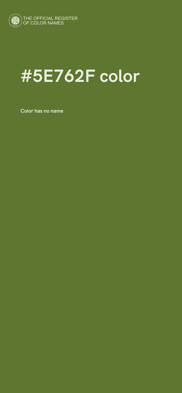 #5E762F color image