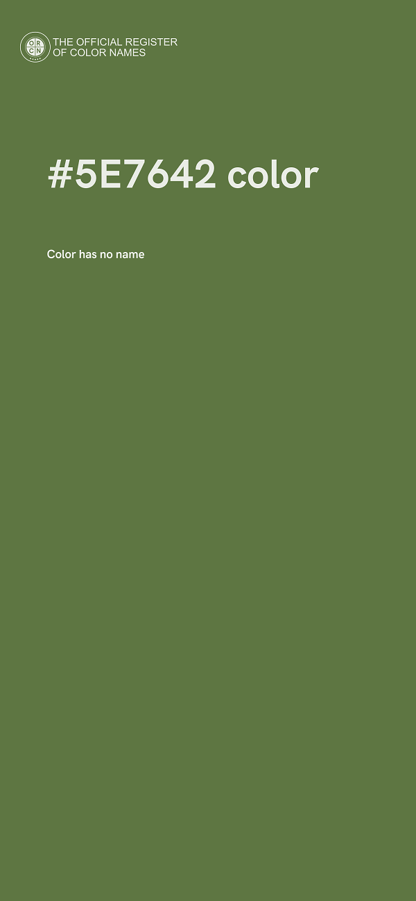 #5E7642 color image