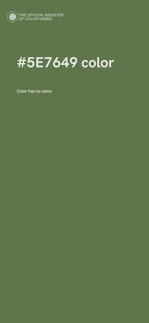 #5E7649 color image