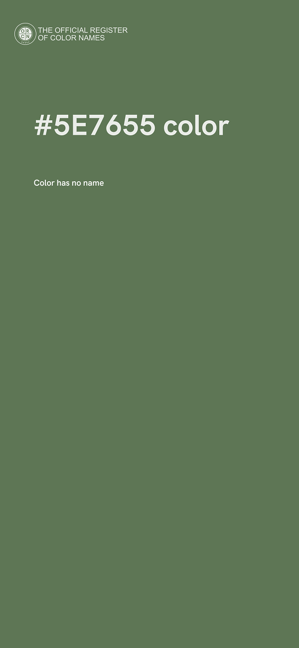#5E7655 color image