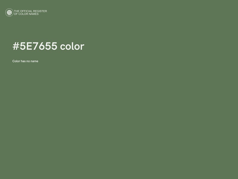 #5E7655 color image