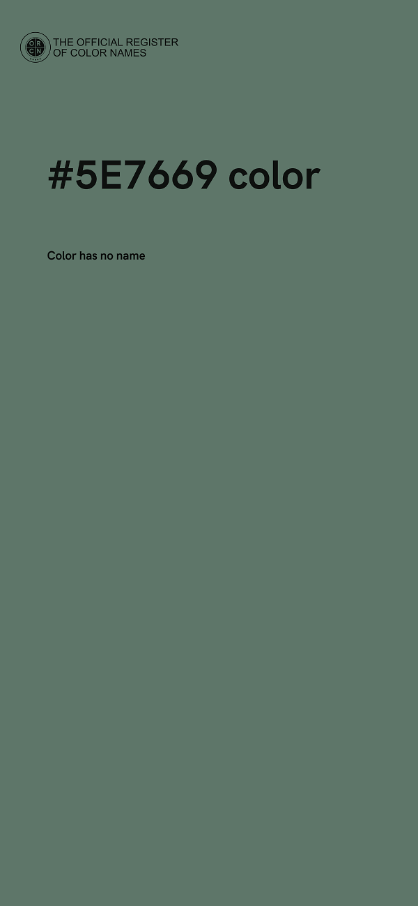 #5E7669 color image