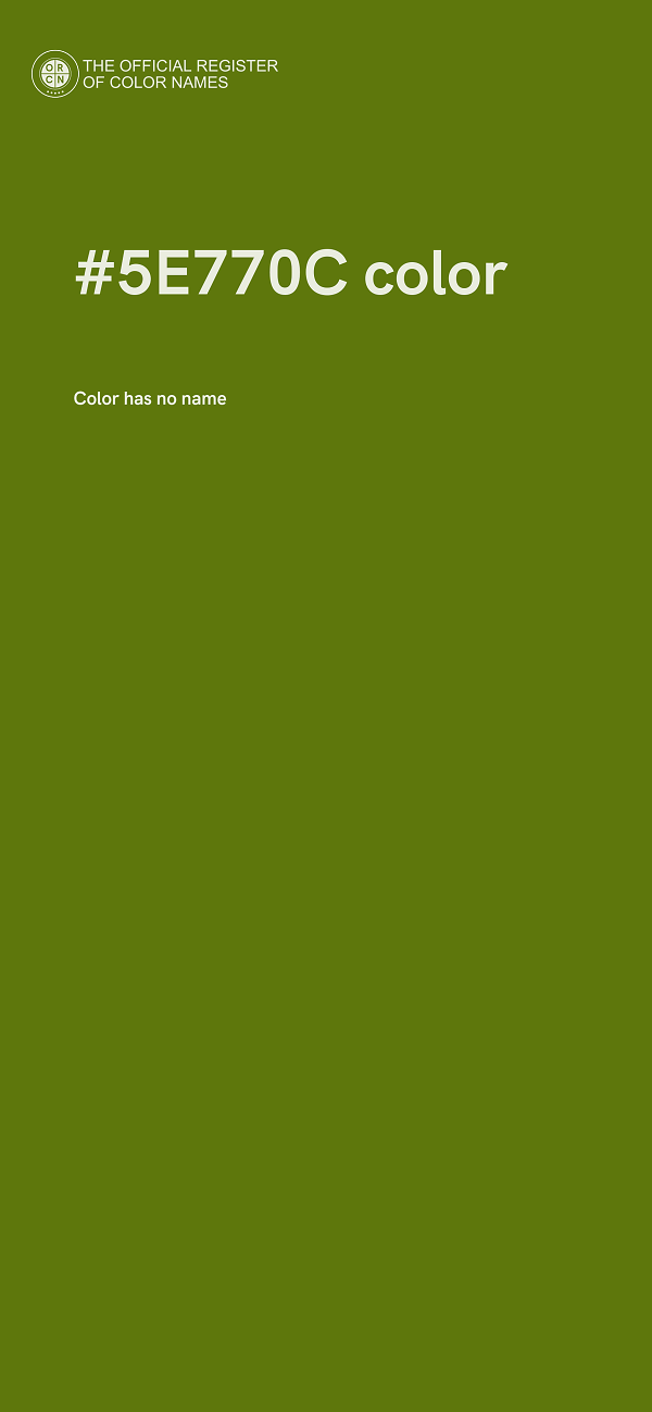 #5E770C color image