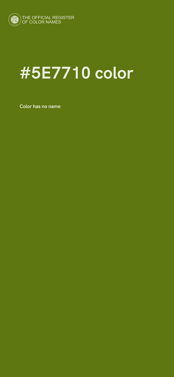 #5E7710 color image