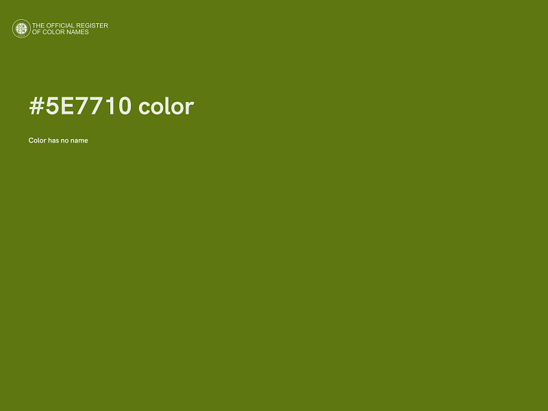 #5E7710 color image