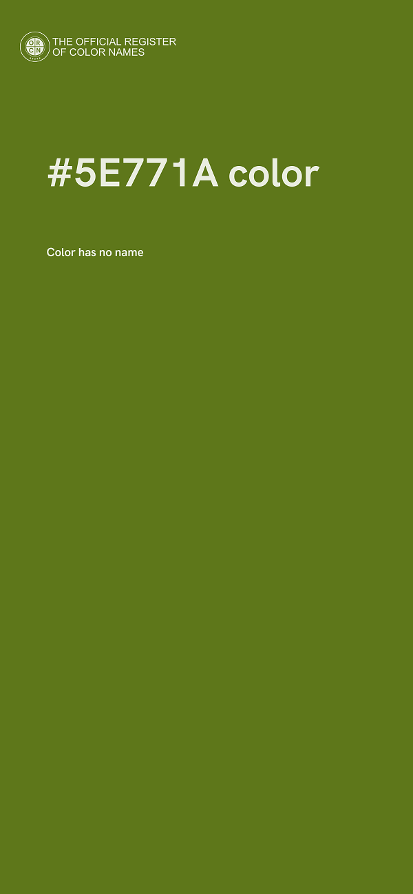 #5E771A color image
