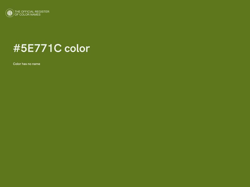 #5E771C color image