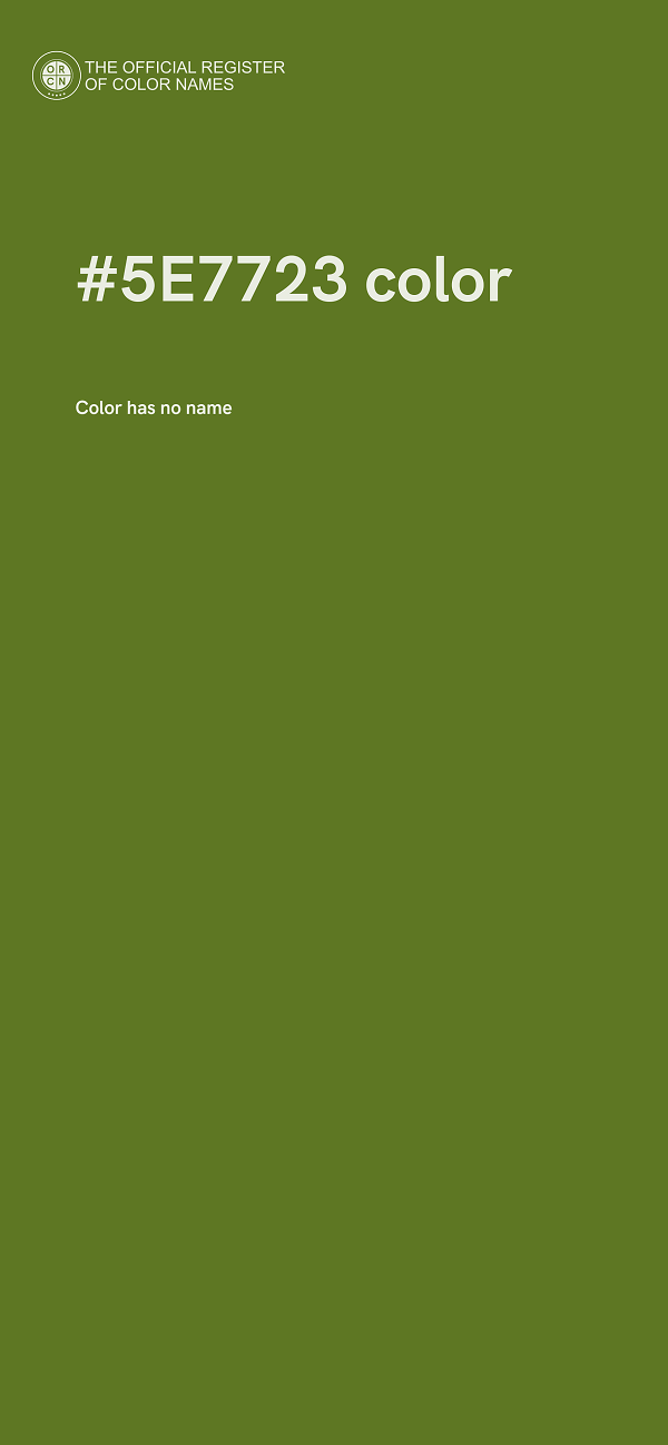 #5E7723 color image
