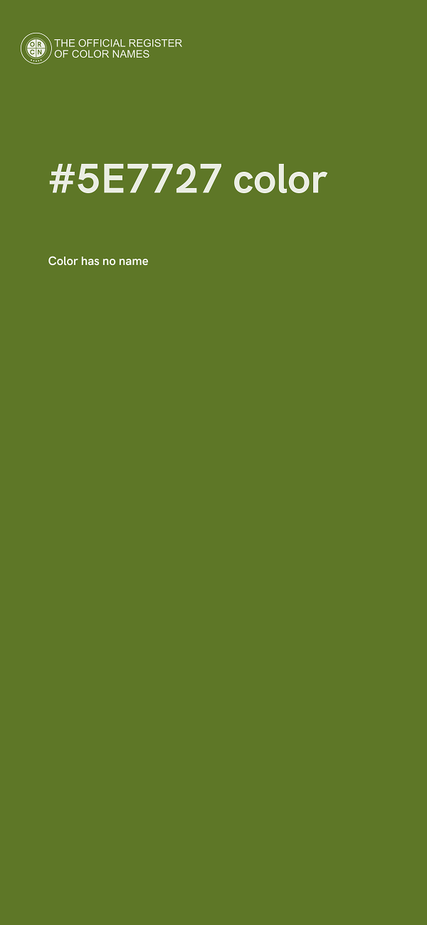 #5E7727 color image