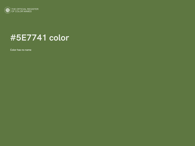 #5E7741 color image