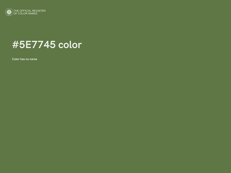 #5E7745 color image