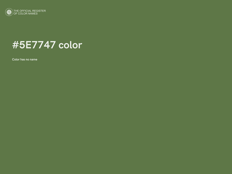 #5E7747 color image