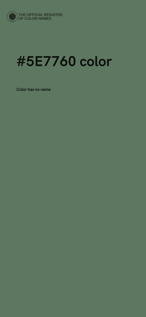 #5E7760 color image