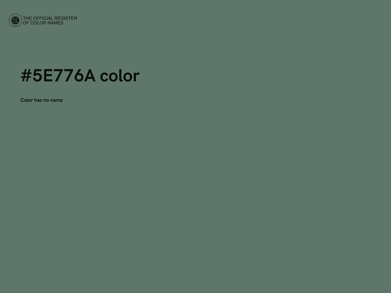 #5E776A color image