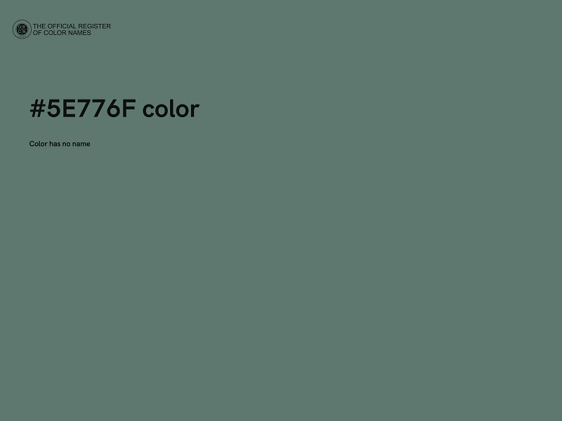 #5E776F color image