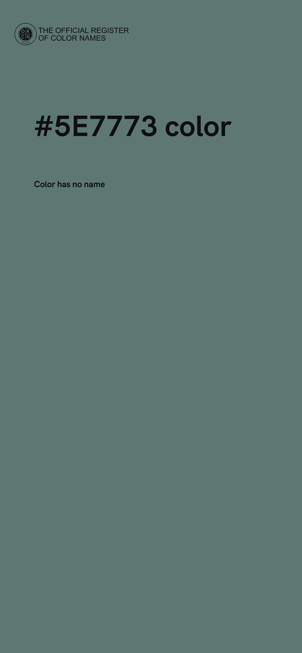 #5E7773 color image
