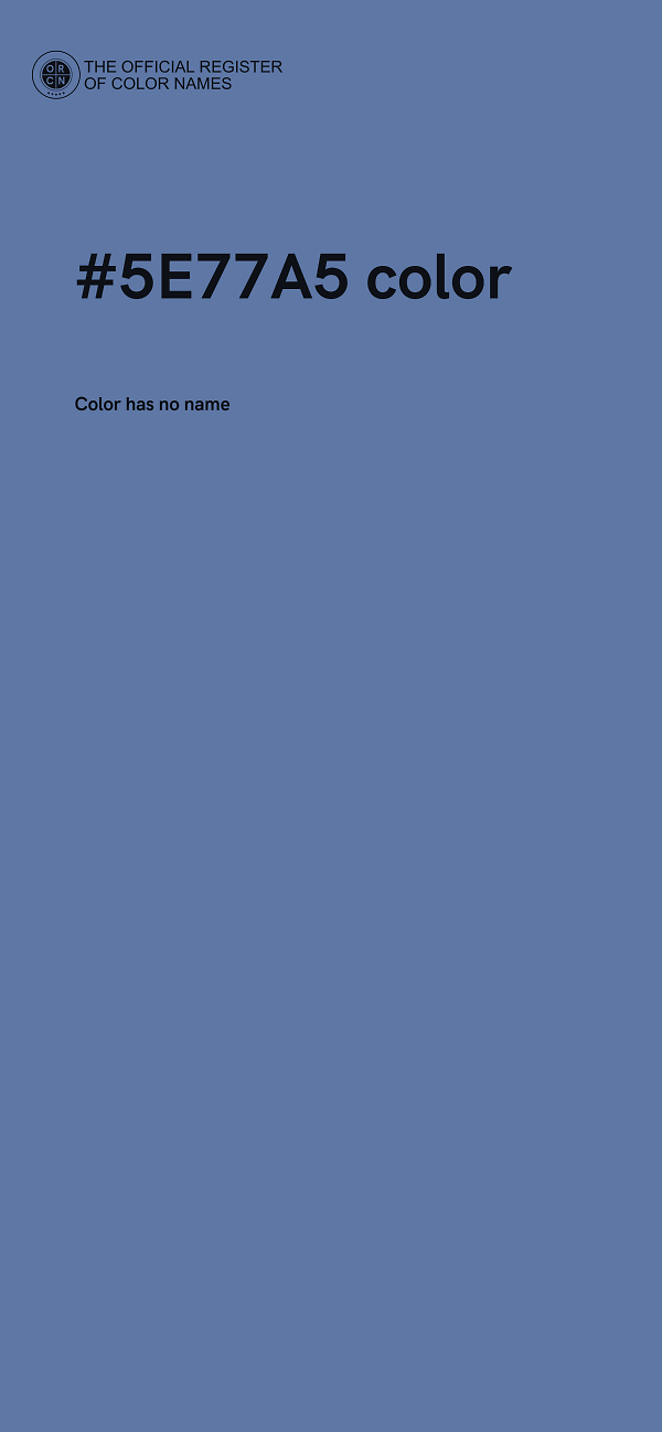 #5E77A5 color image