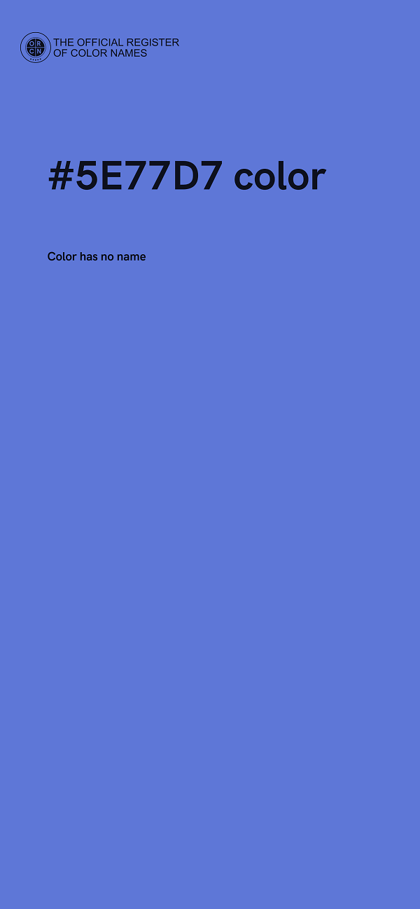 #5E77D7 color image