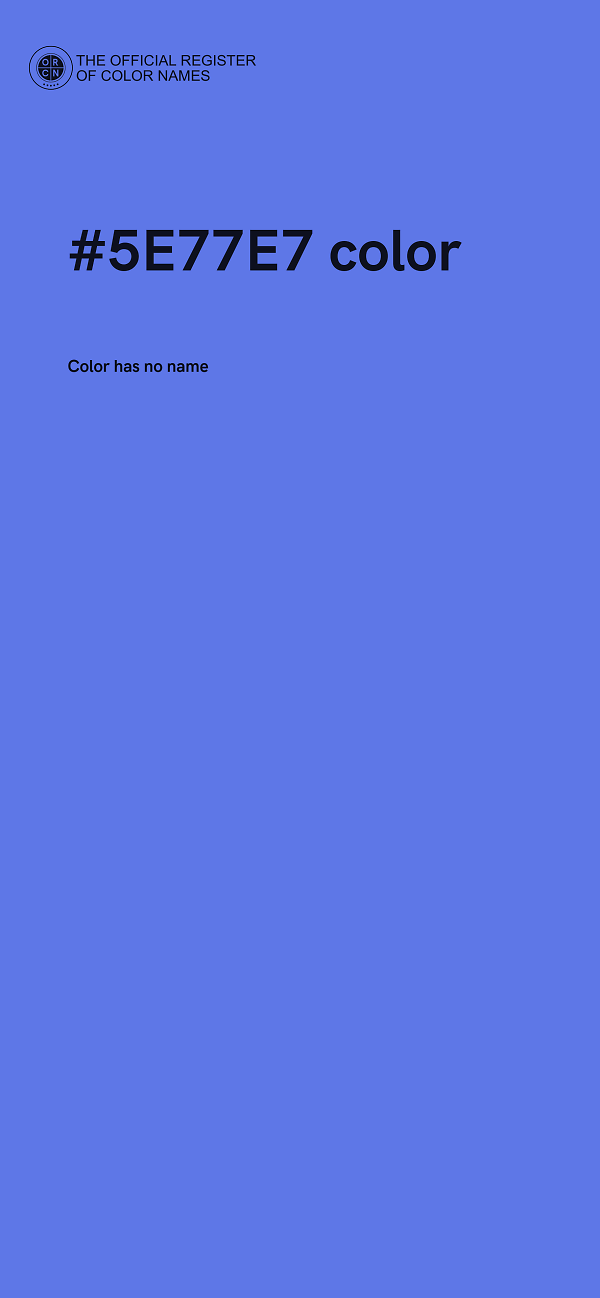 #5E77E7 color image