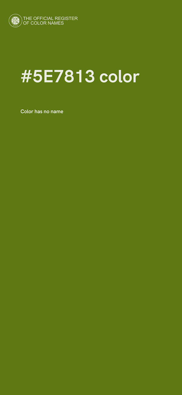 #5E7813 color image