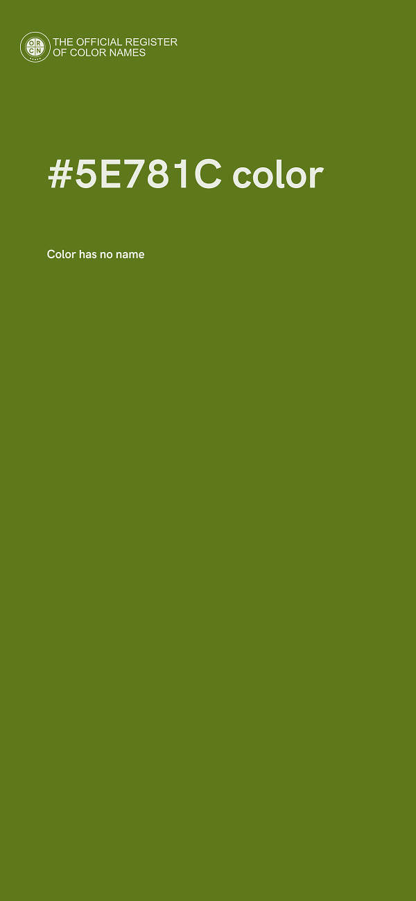 #5E781C color image