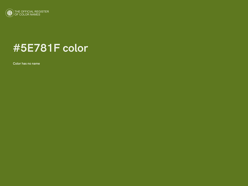 #5E781F color image