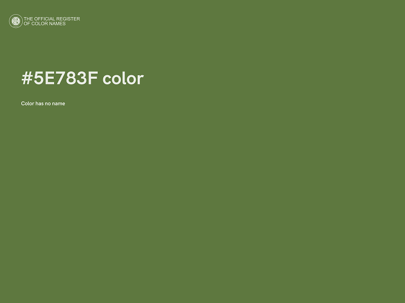 #5E783F color image