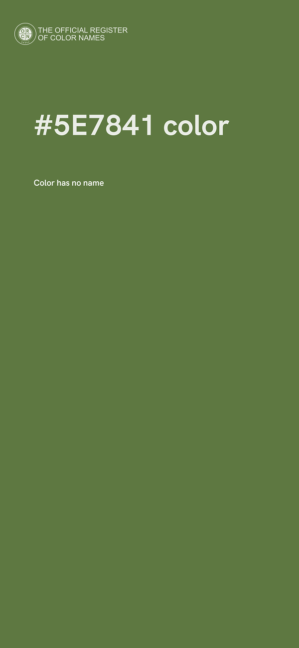#5E7841 color image