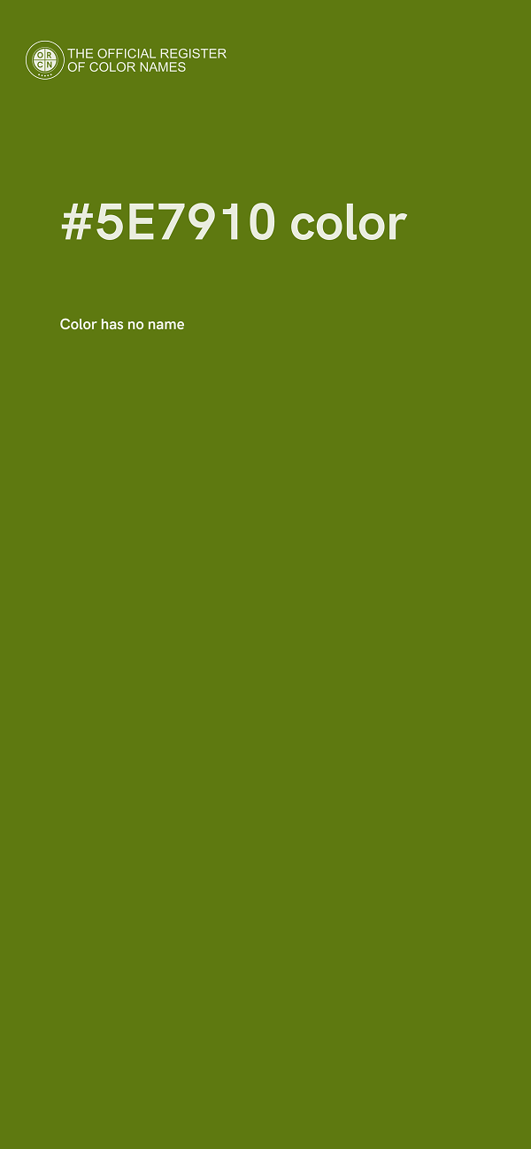 #5E7910 color image