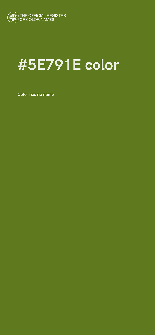 #5E791E color image