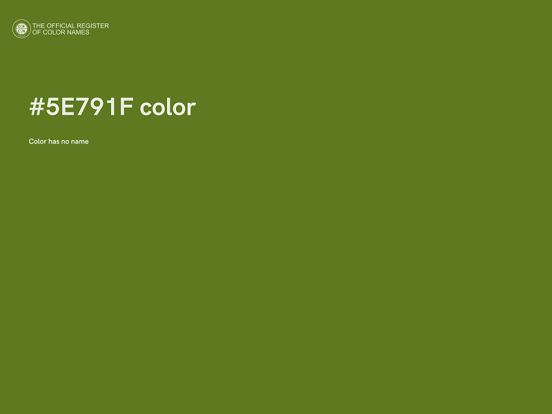 #5E791F color image