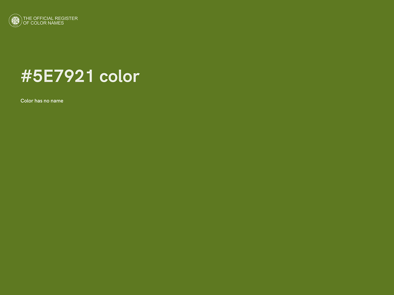 #5E7921 color image