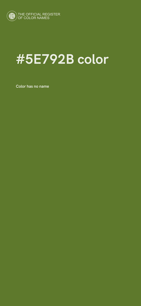 #5E792B color image