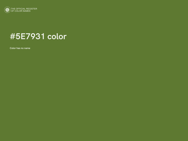 #5E7931 color image