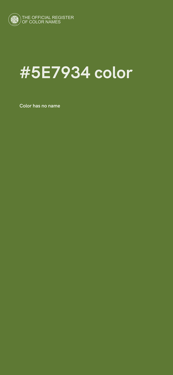 #5E7934 color image