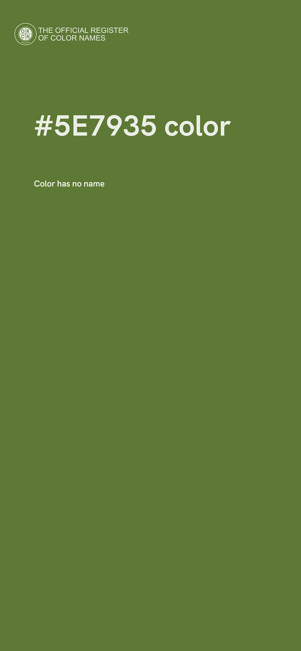 #5E7935 color image