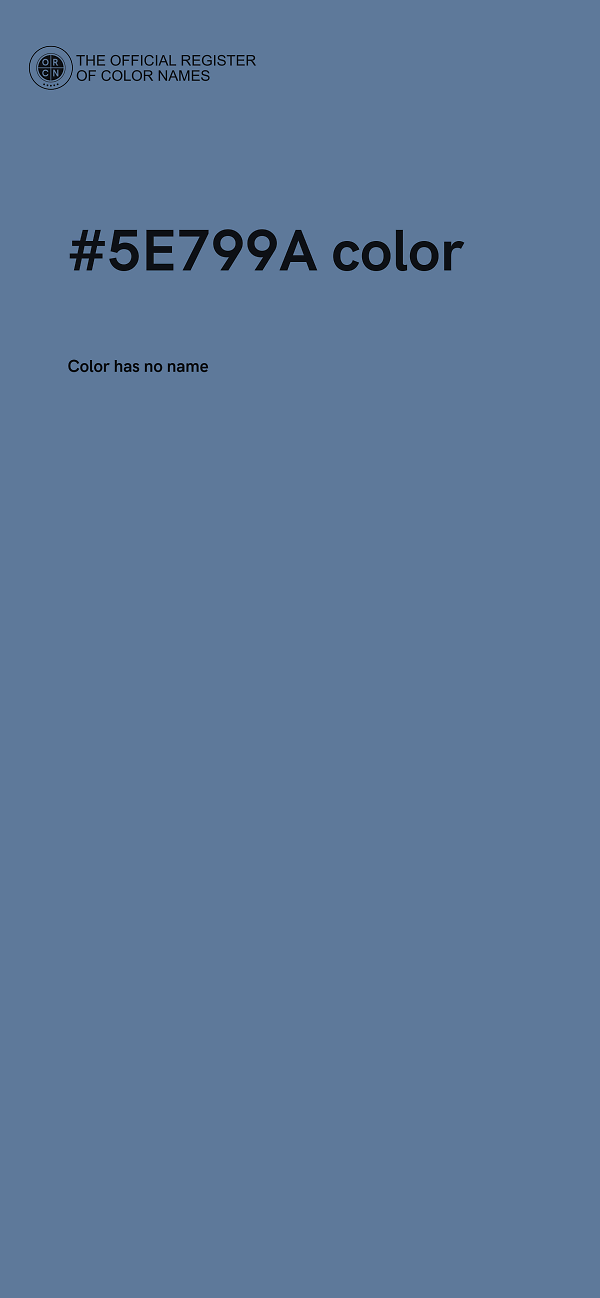 #5E799A color image