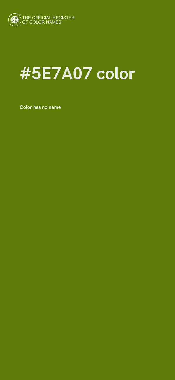 #5E7A07 color image