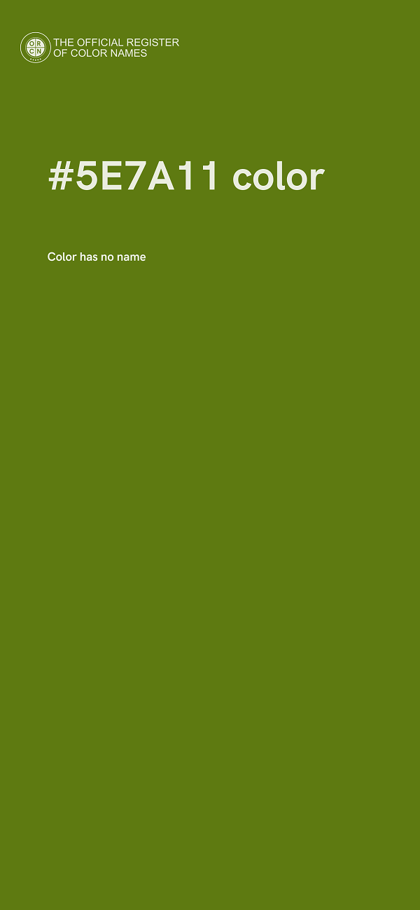 #5E7A11 color image