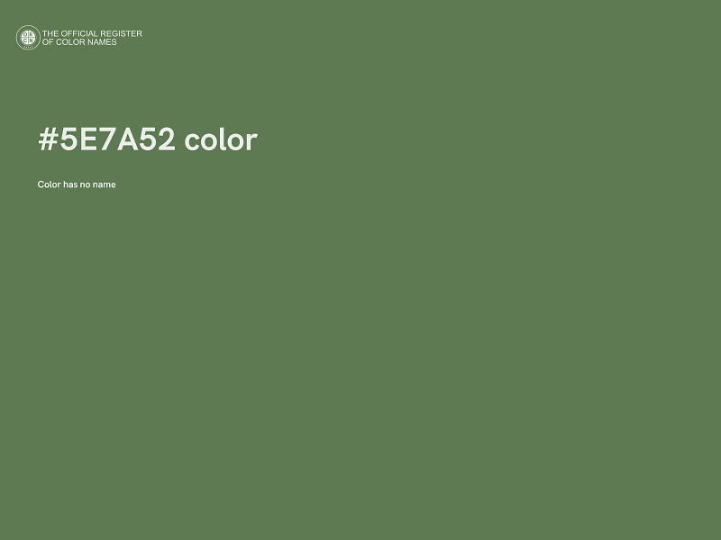 #5E7A52 color image