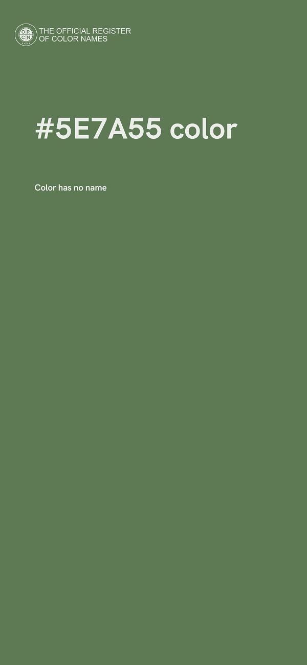 #5E7A55 color image