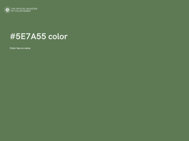 #5E7A55 color image