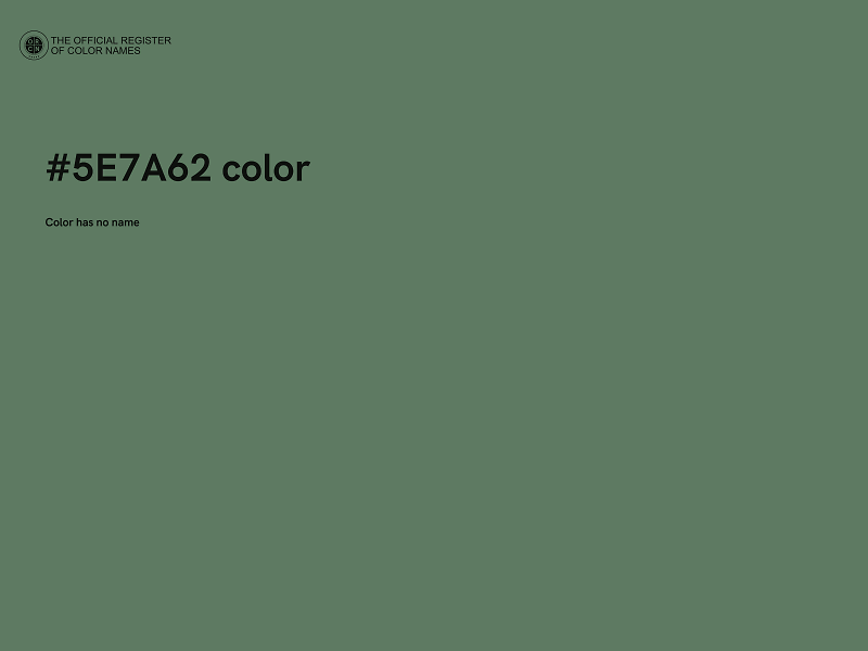 #5E7A62 color image